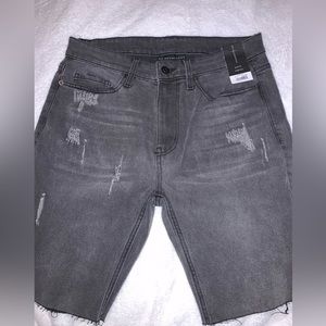 Black Denim shorts Size 30 waist no boundaries slim fit stretch men’s/boys short